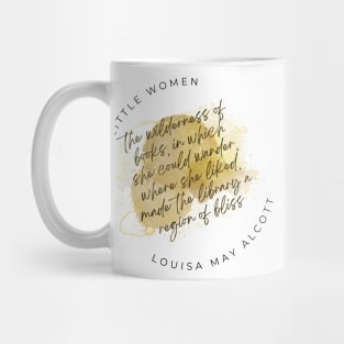 little women library watercolor Mug